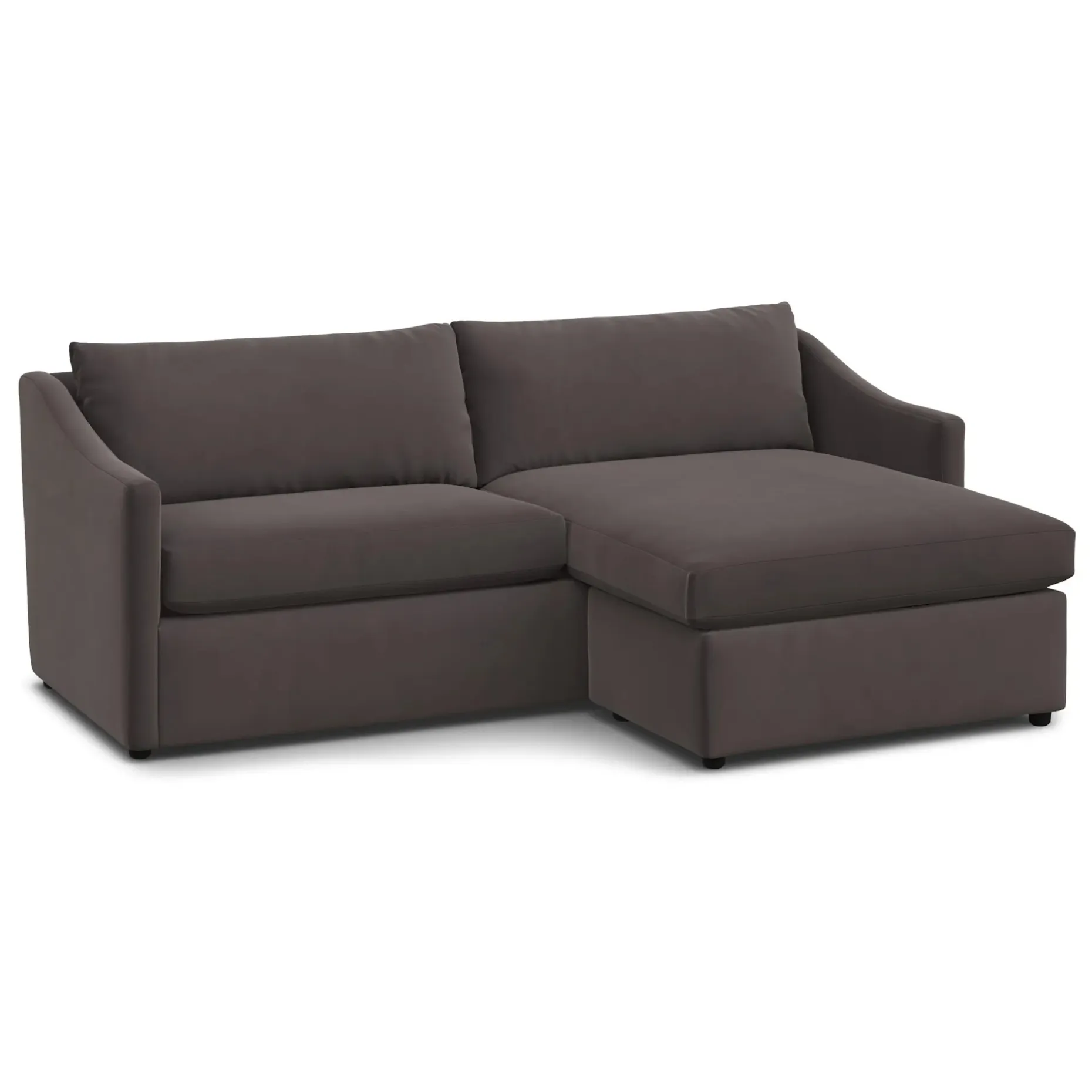 Landry 84.5" Velvet Reversible Storage Sectional - Hale Warm Gray