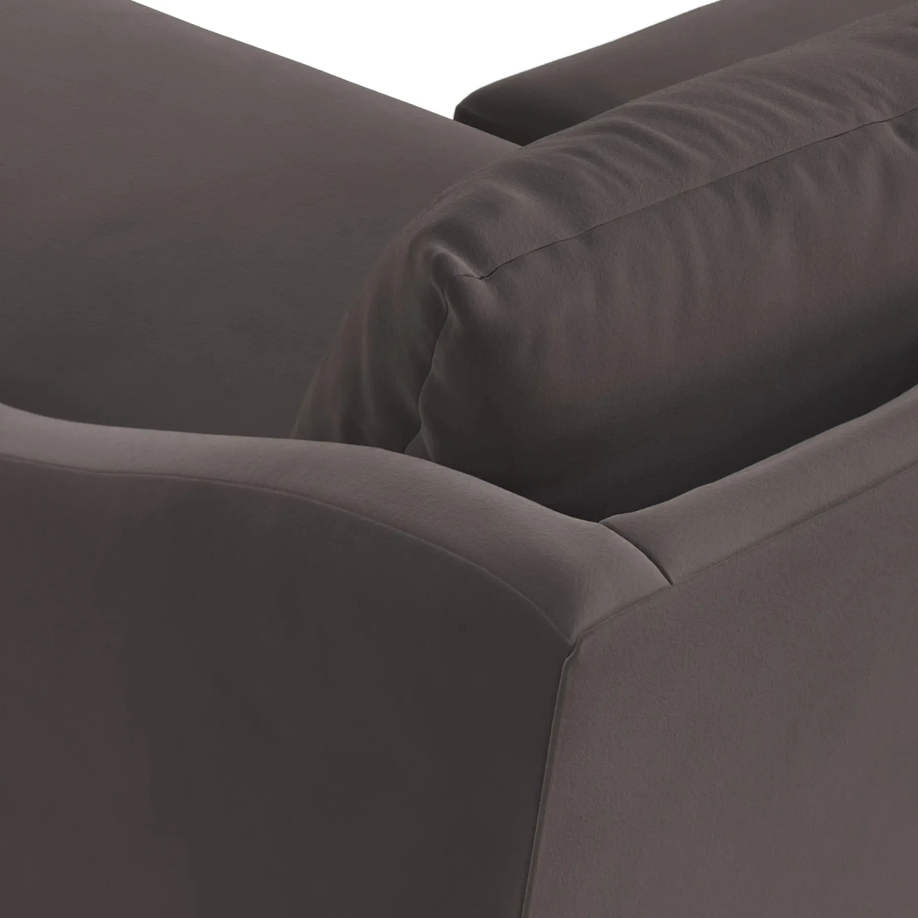 Landry 84.5" Velvet Reversible Storage Sectional - Hale Warm Gray