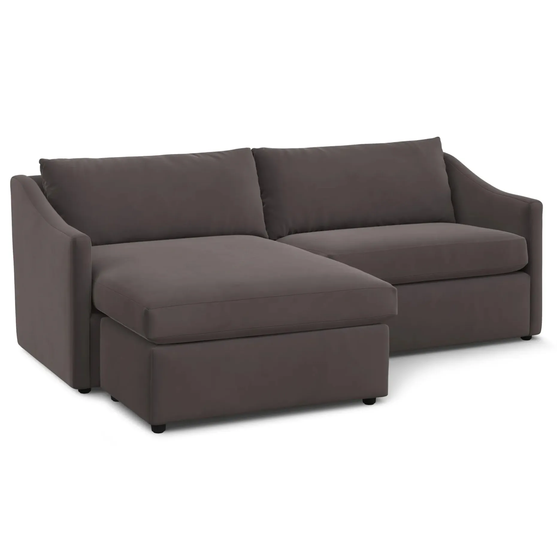 Landry 84.5" Velvet Reversible Storage Sectional - Hale Warm Gray