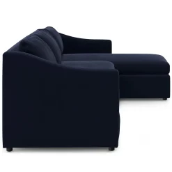 Landry 109" Velvet Right Storage Sleeper Sectional - Hale Ink