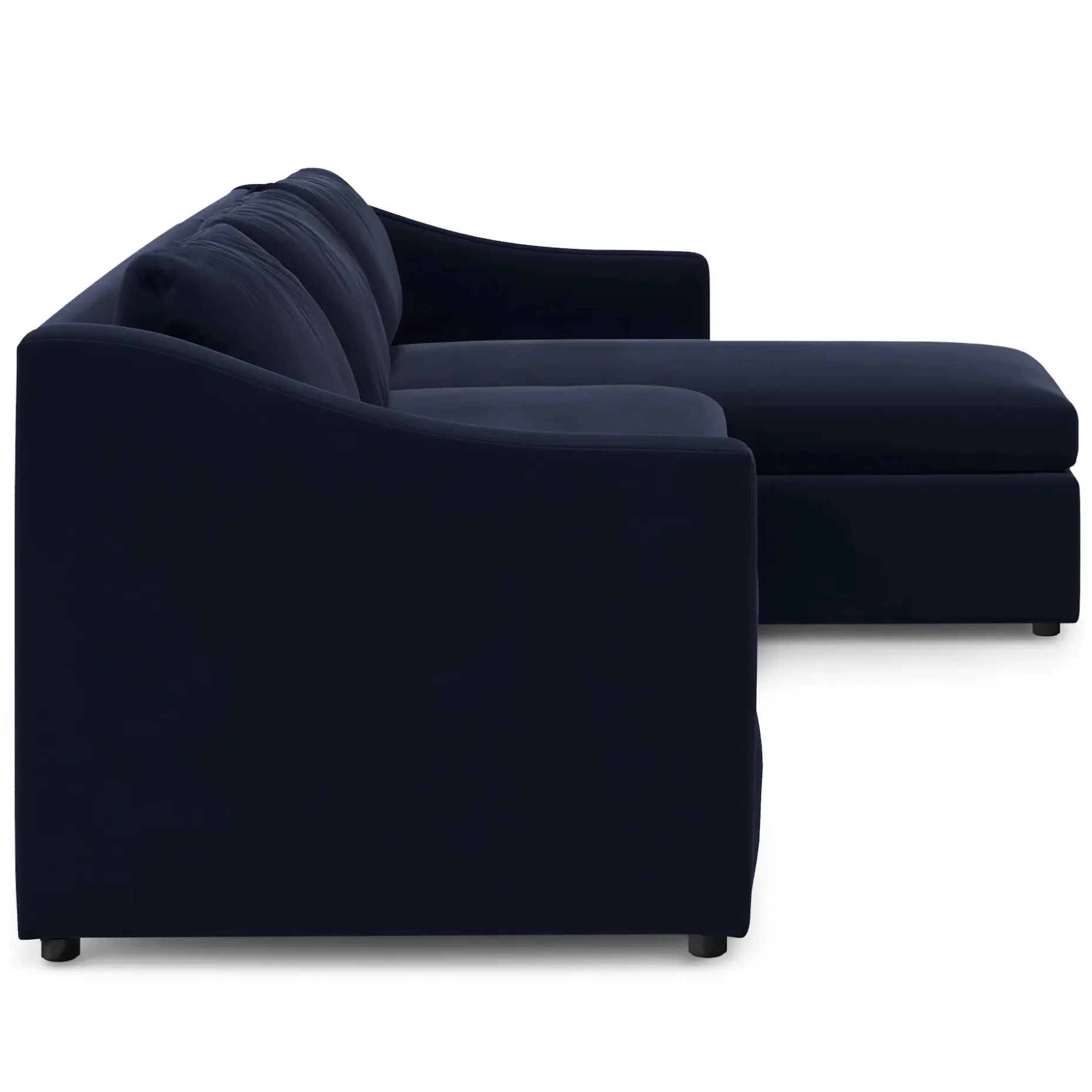 Landry 109" Velvet Right Storage Sleeper Sectional - Hale Ink