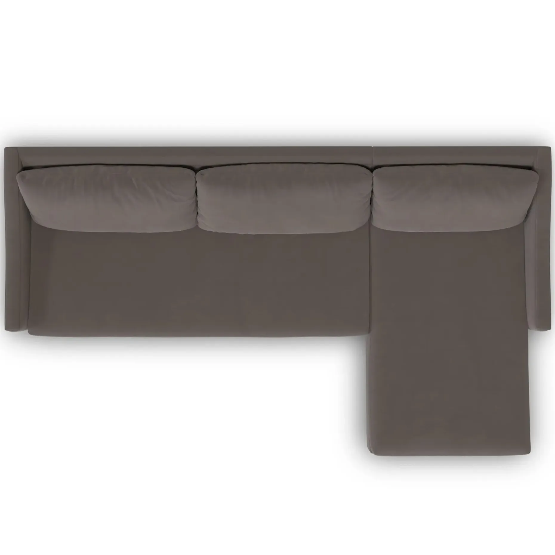 Landry 109" Velvet Right Storage Sleeper Sectional - Hale Warm Gray
