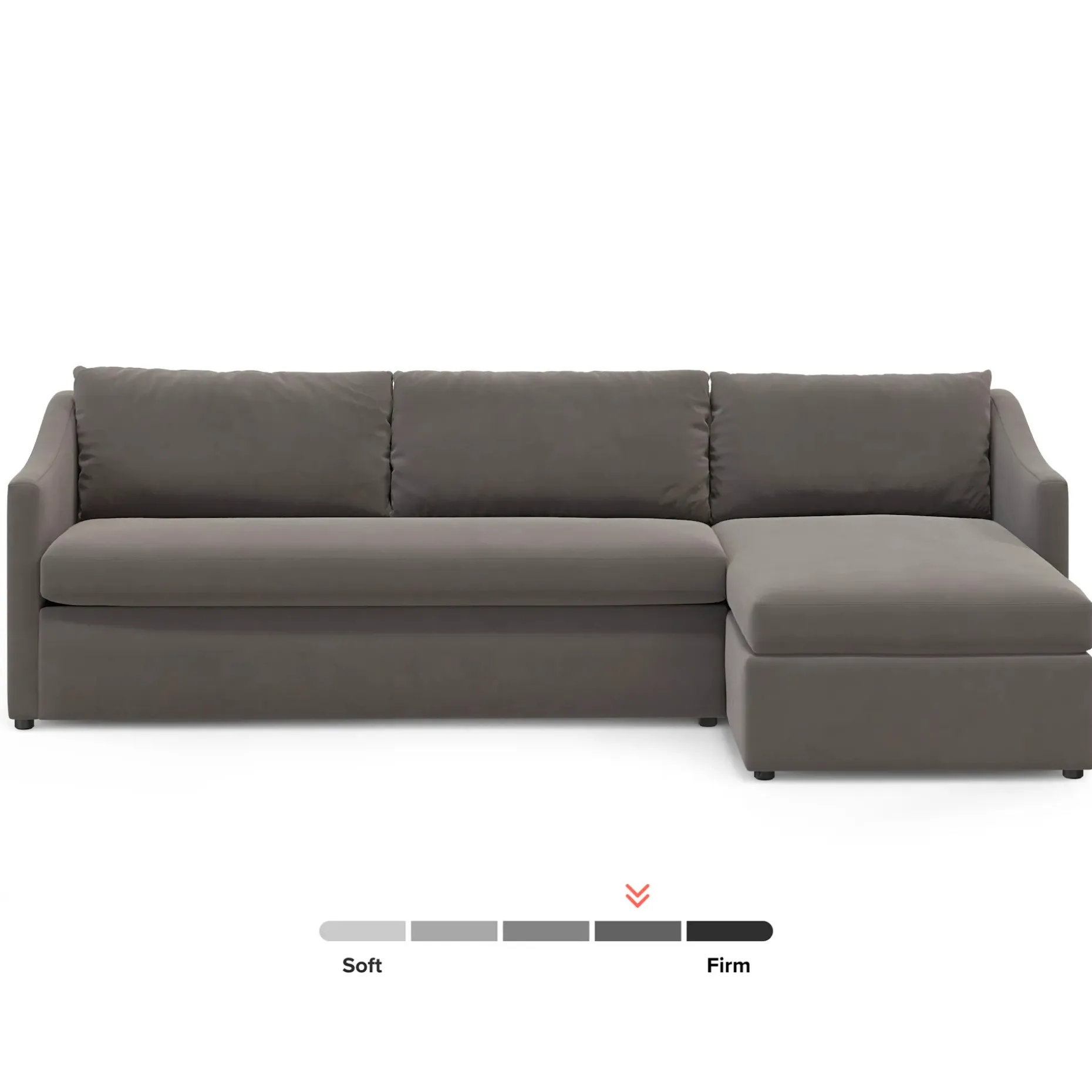 Landry 109" Velvet Right Storage Sleeper Sectional - Hale Warm Gray