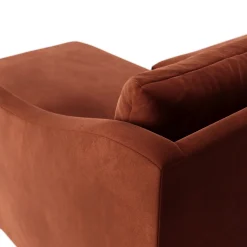 Landry 109" Velvet Right Storage Sleeper Sectional - Hale Rust
