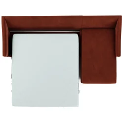 Landry 109" Velvet Right Storage Sleeper Sectional - Hale Rust