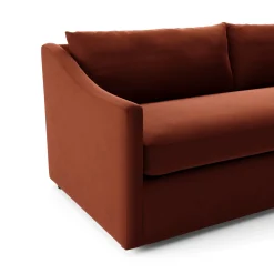 Landry 84.5" Velvet Sofa Bed - Hale Rust