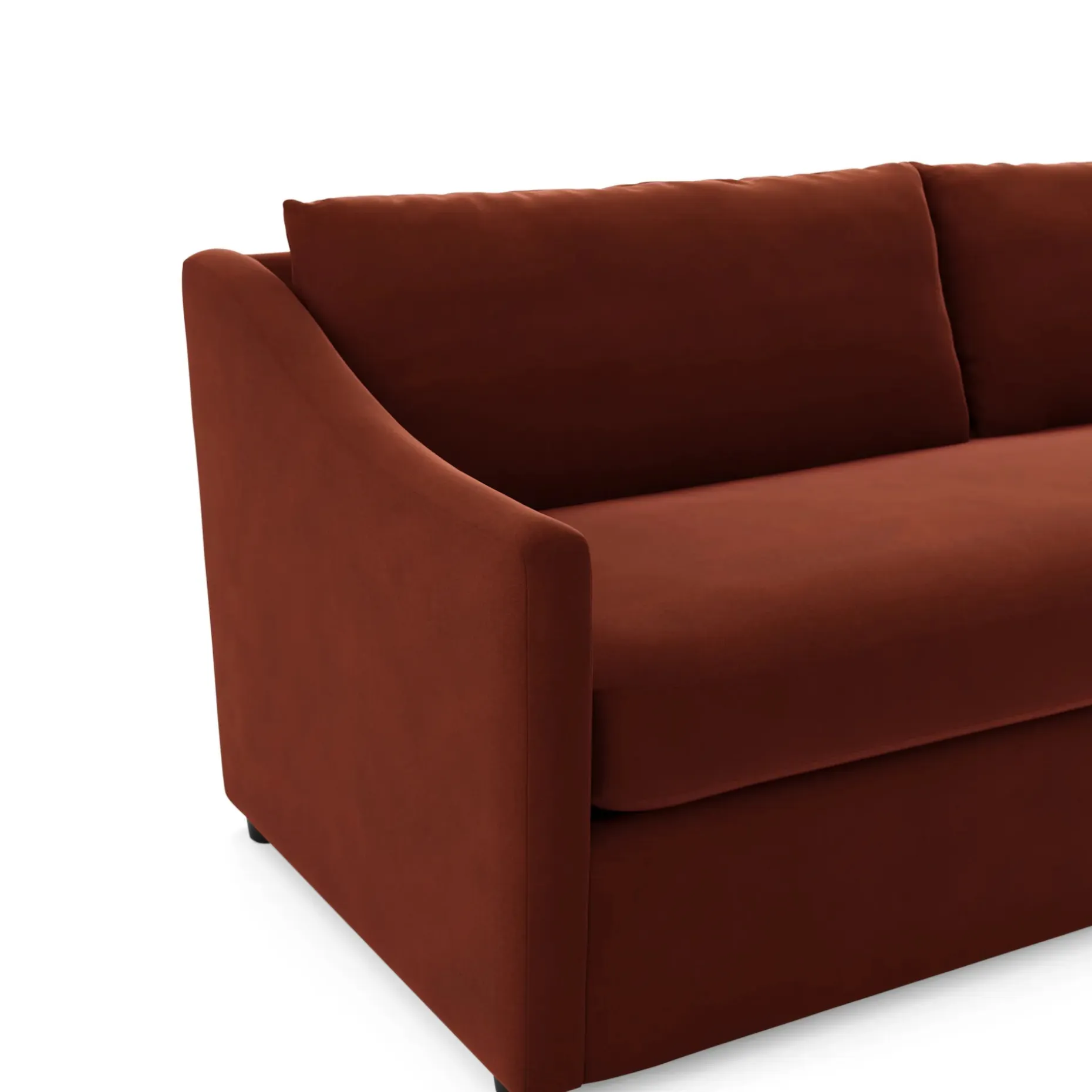 Landry 84.5" Velvet Sofa - Hale Rust