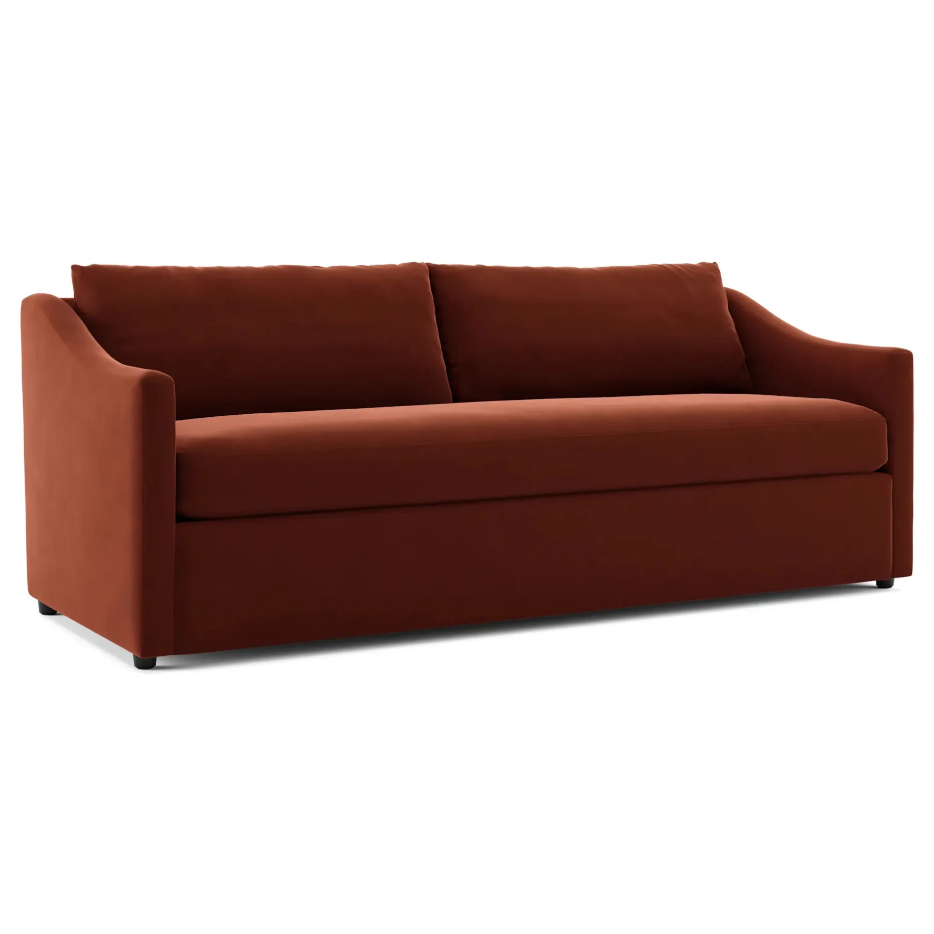 Landry 84.5" Velvet Sofa - Hale Rust