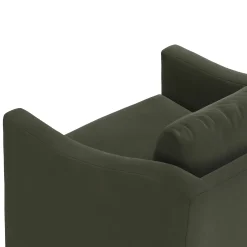 Landry 32.25" Velvet Swivel Lounge Chair - Hale Fir Green