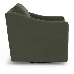 Landry 32.25" Velvet Swivel Lounge Chair - Hale Fir Green