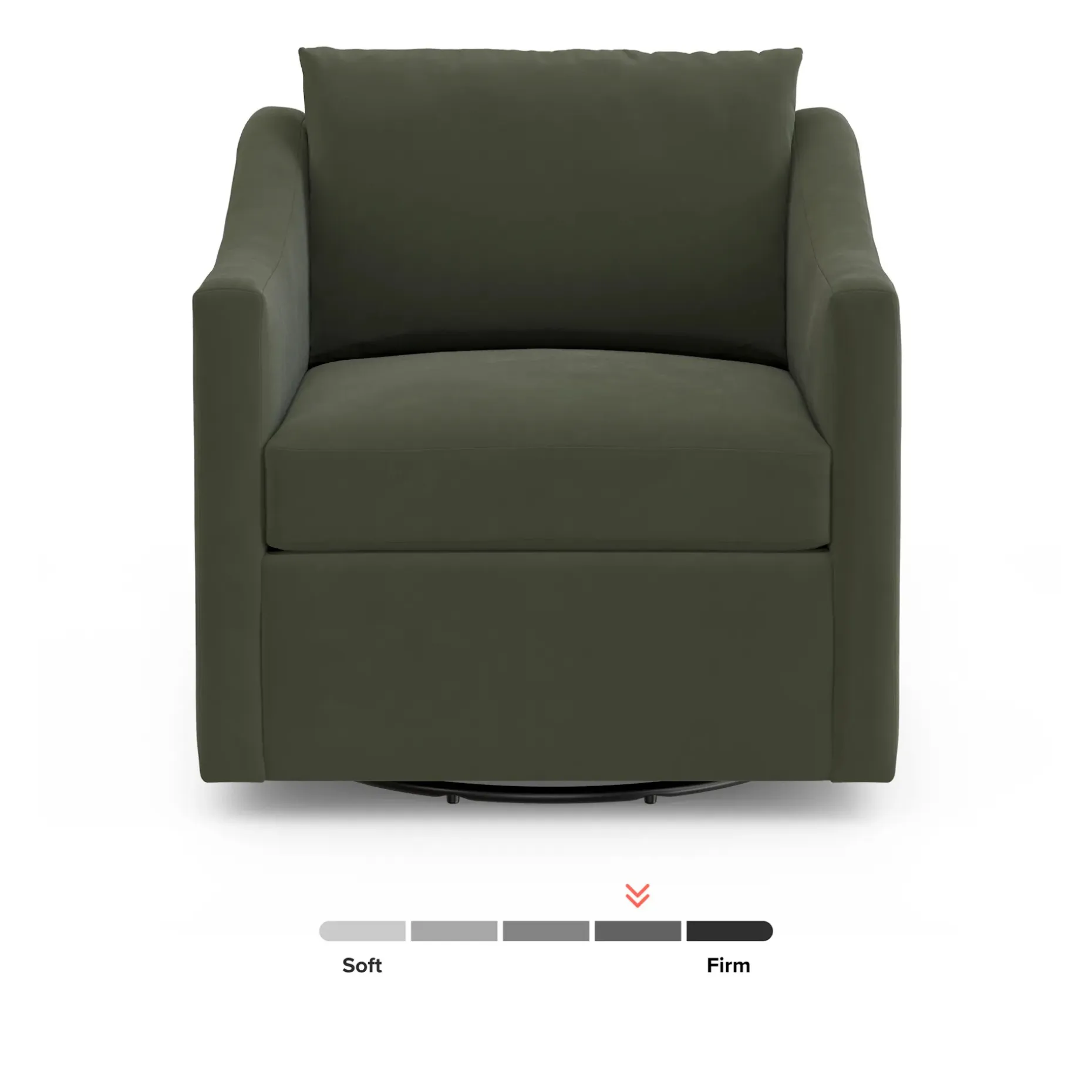 Landry 32.25" Velvet Swivel Lounge Chair - Hale Fir Green