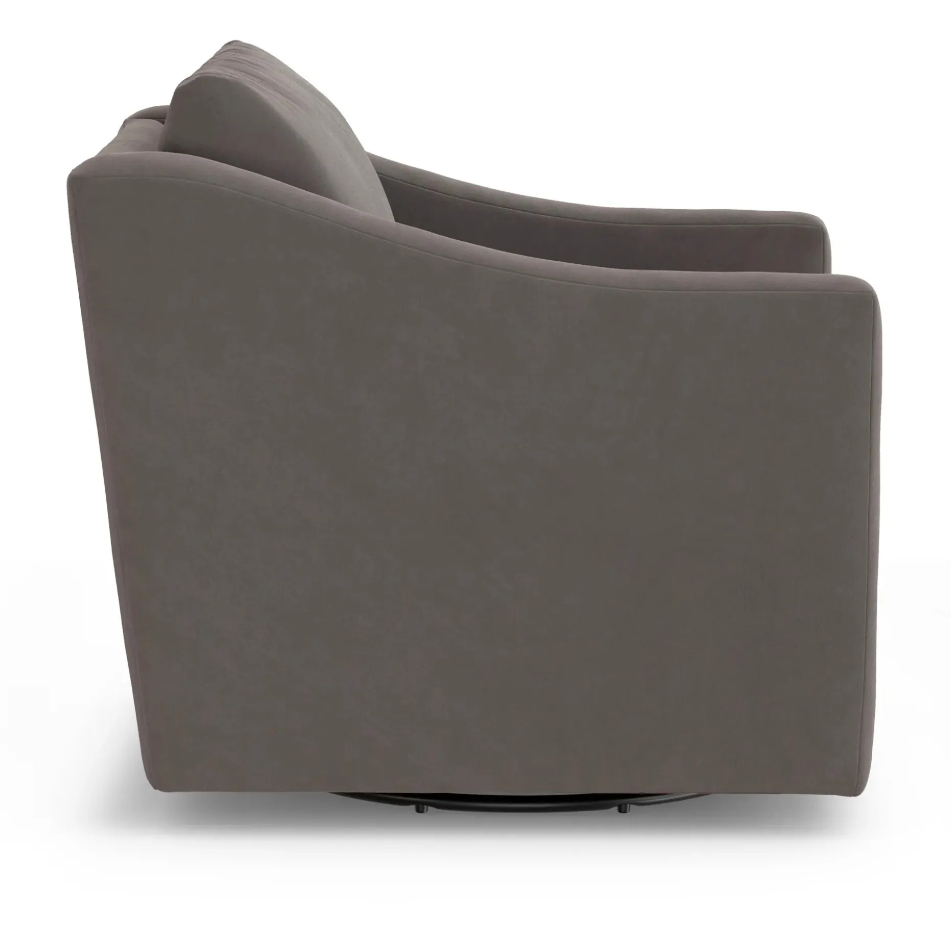 Landry 32.25" Velvet Swivel Lounge Chair - Hale Warm Gray