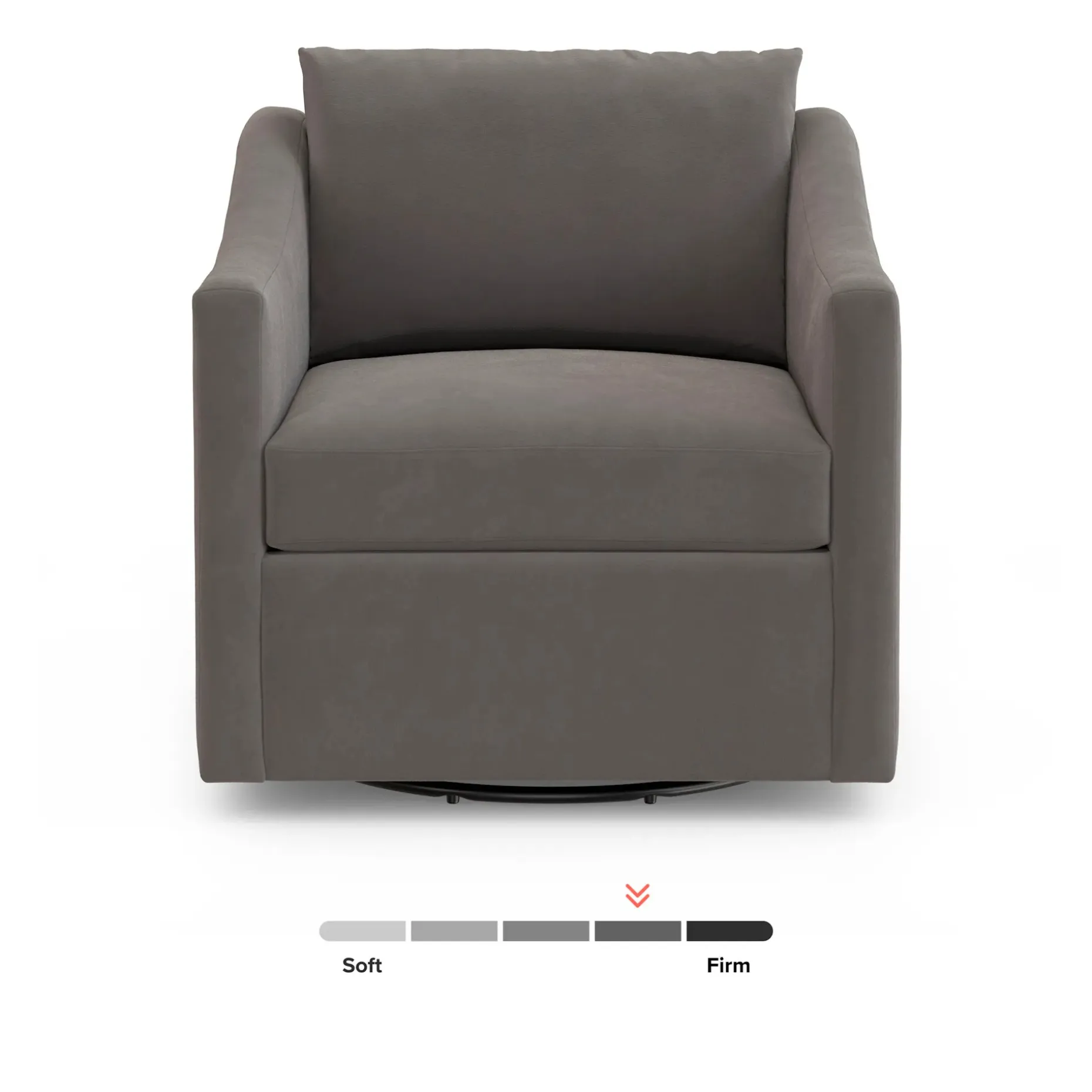 Landry 32.25" Velvet Swivel Lounge Chair - Hale Warm Gray
