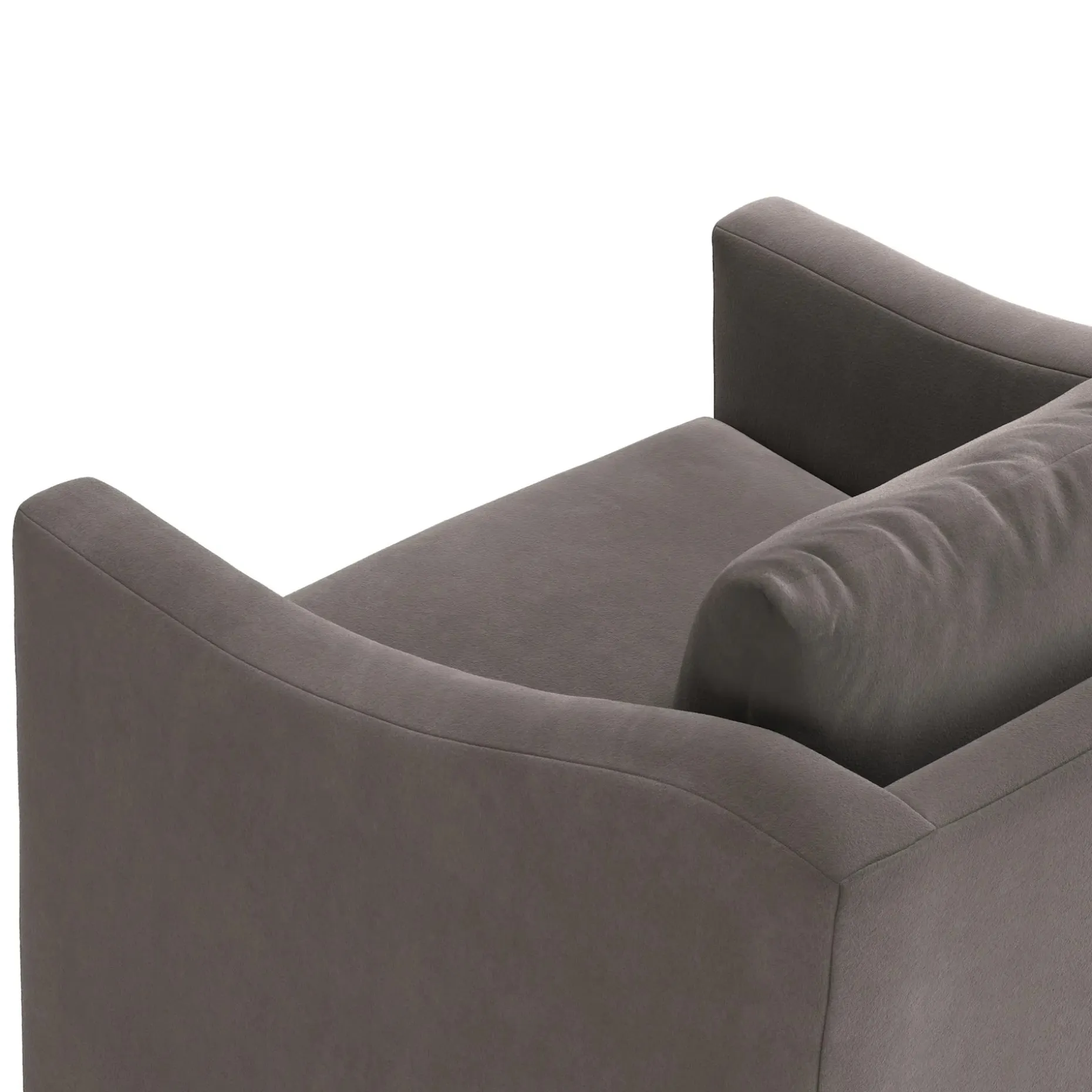 Landry 32.25" Velvet Swivel Lounge Chair - Hale Warm Gray