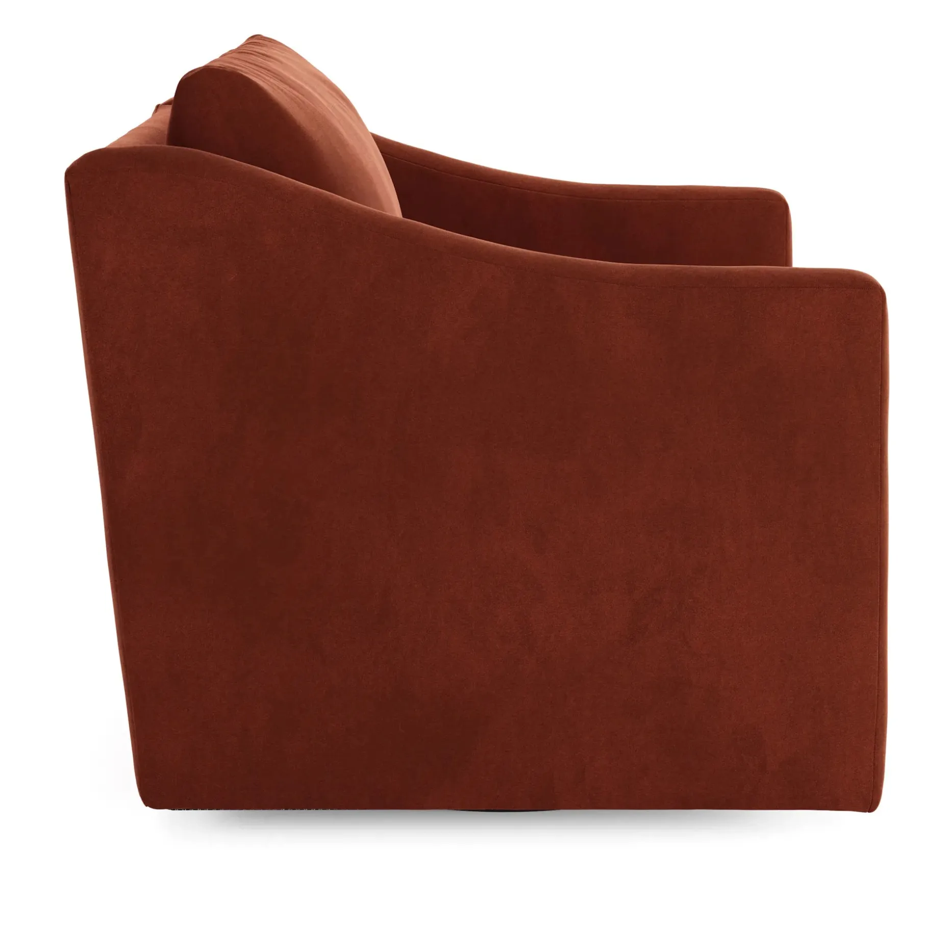 Landry 32.25" Velvet Swivel Lounge Chair - Hale Rust