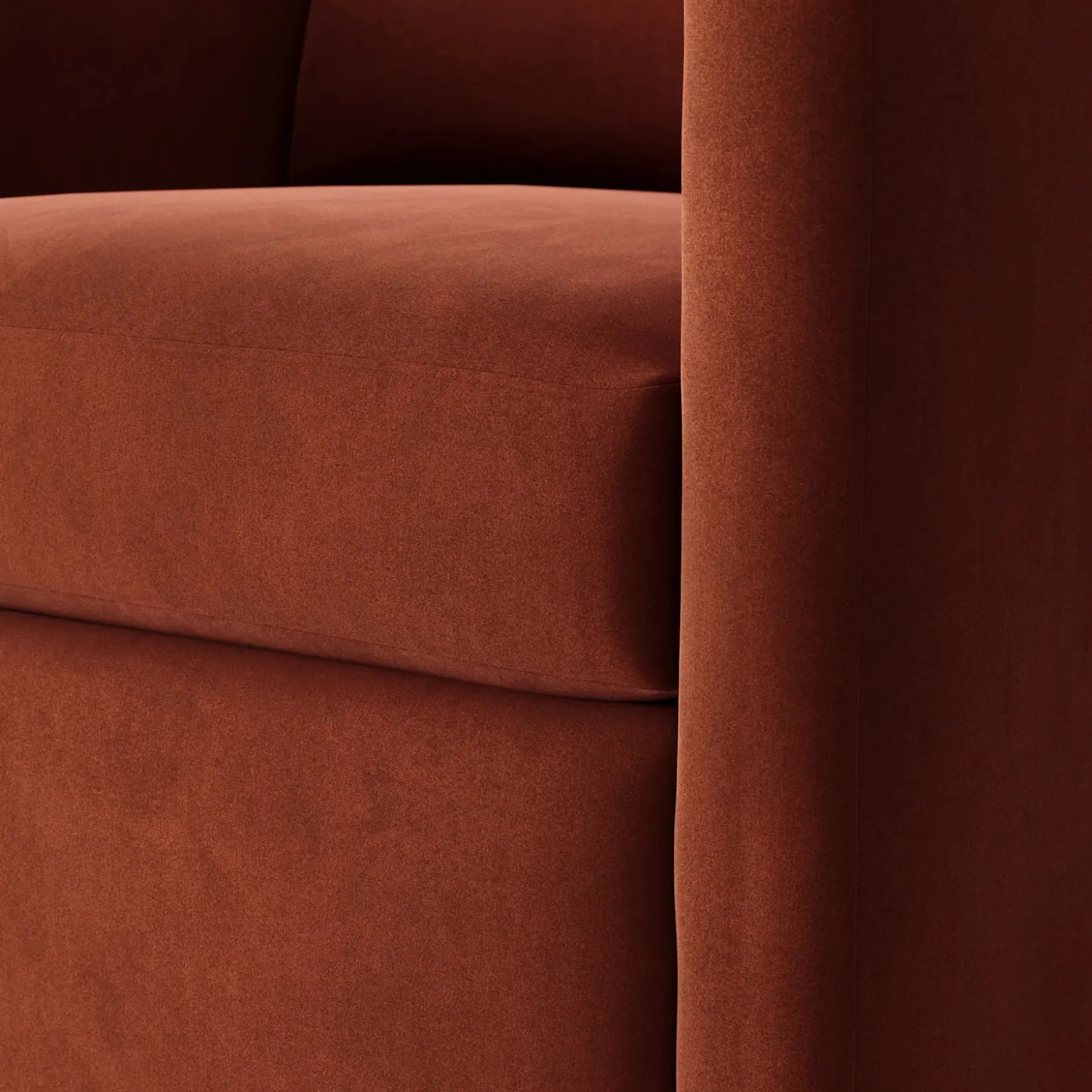 Landry 32.25" Velvet Swivel Lounge Chair - Hale Rust