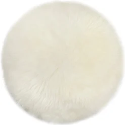 Lanna Round Sheepskin Pillow - Ivory