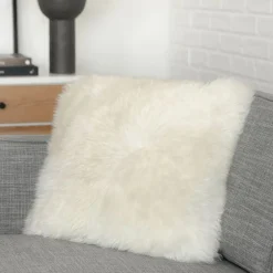 Lanna Sheepskin Pillow - Ivory