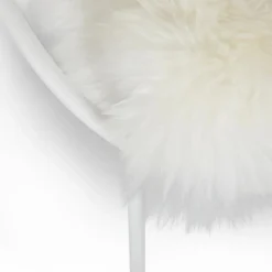 Lanna Sheepskin Seat Pad Set - Ivory