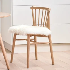 Lanna Sheepskin Seat Pad Set - Ivory