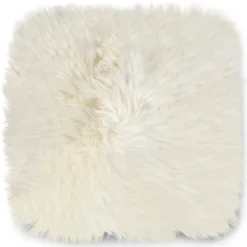 Lanna Sheepskin Seat Pad Set - Ivory