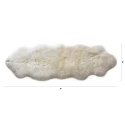 Lanna 2 x 6 Sheepskin Throw - Ivory