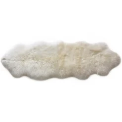 Lanna 2 x 6 Sheepskin Throw - Ivory
