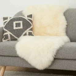Lanna 2 x 6 Sheepskin Throw - Ivory