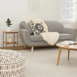 Lanna 2 x 6 Sheepskin Throw - Ivory
