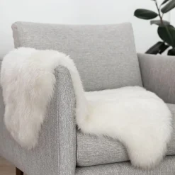 Lanna 2 x 3 Sheepskin Throw - Ivory