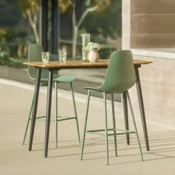 Latta Outdoor Bar Table - Slate Gray
