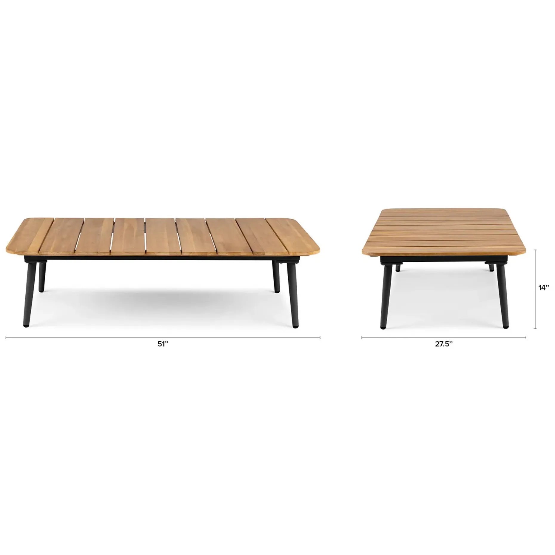 Latta 51" Outdoor Coffee Table - Slate Gray