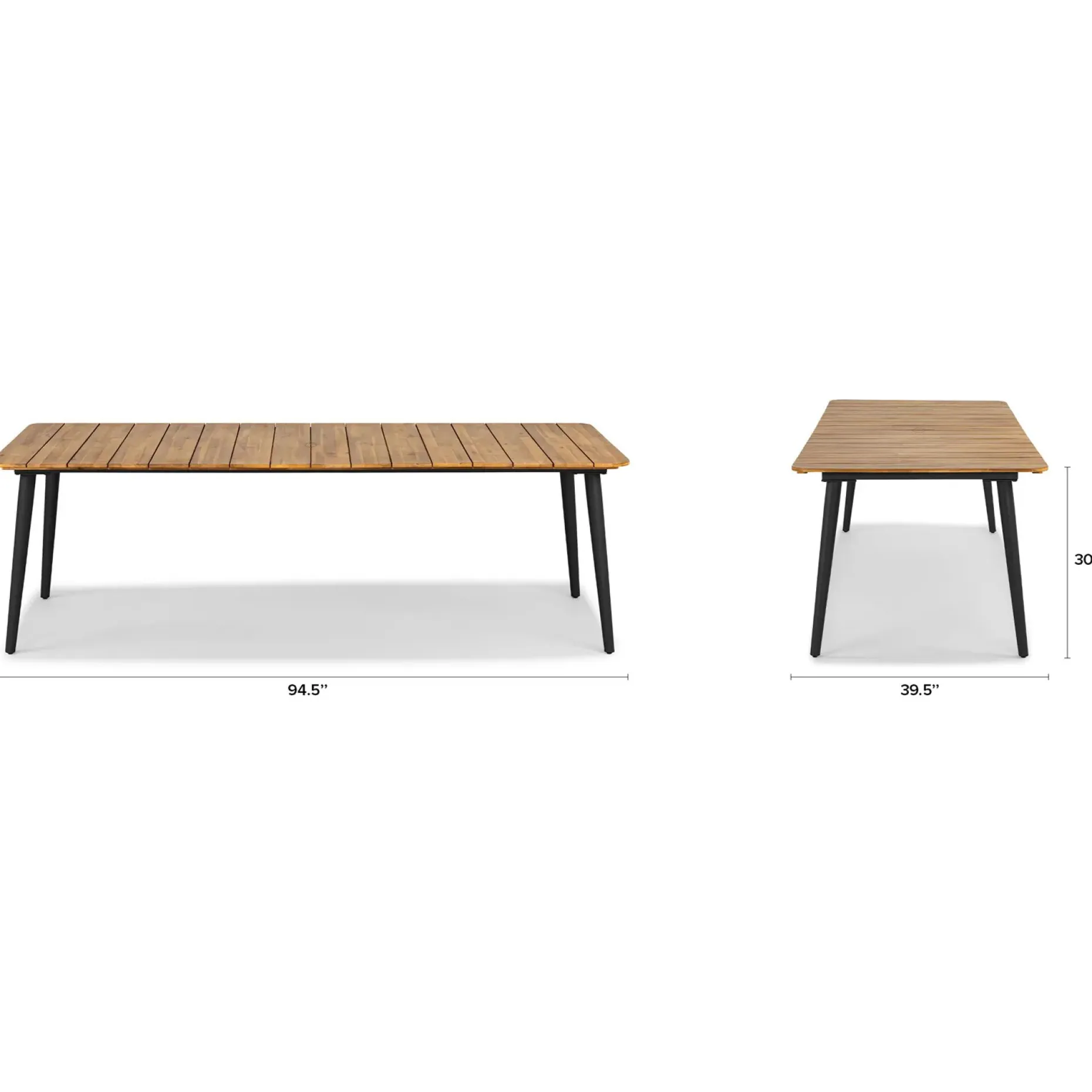 Latta 94.5" Outdoor Dining Table - Slate Gray