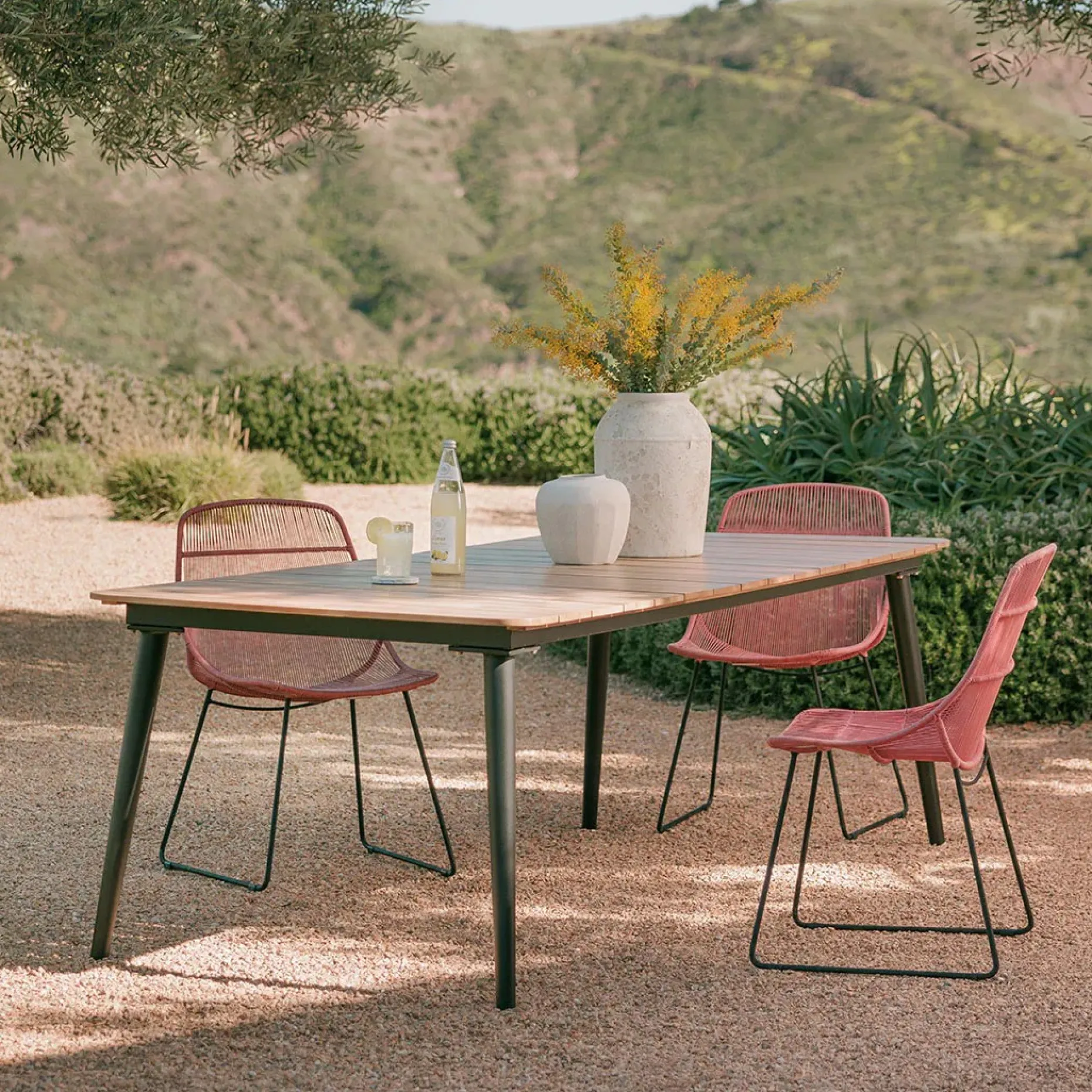 Latta 94.5" Outdoor Dining Table - Slate Gray