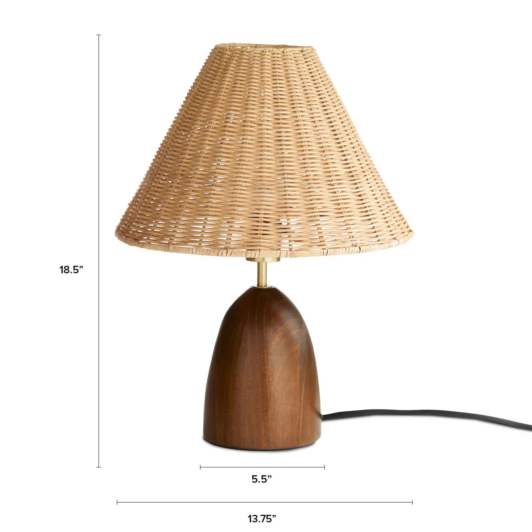 Layne Table Lamp - Rattan