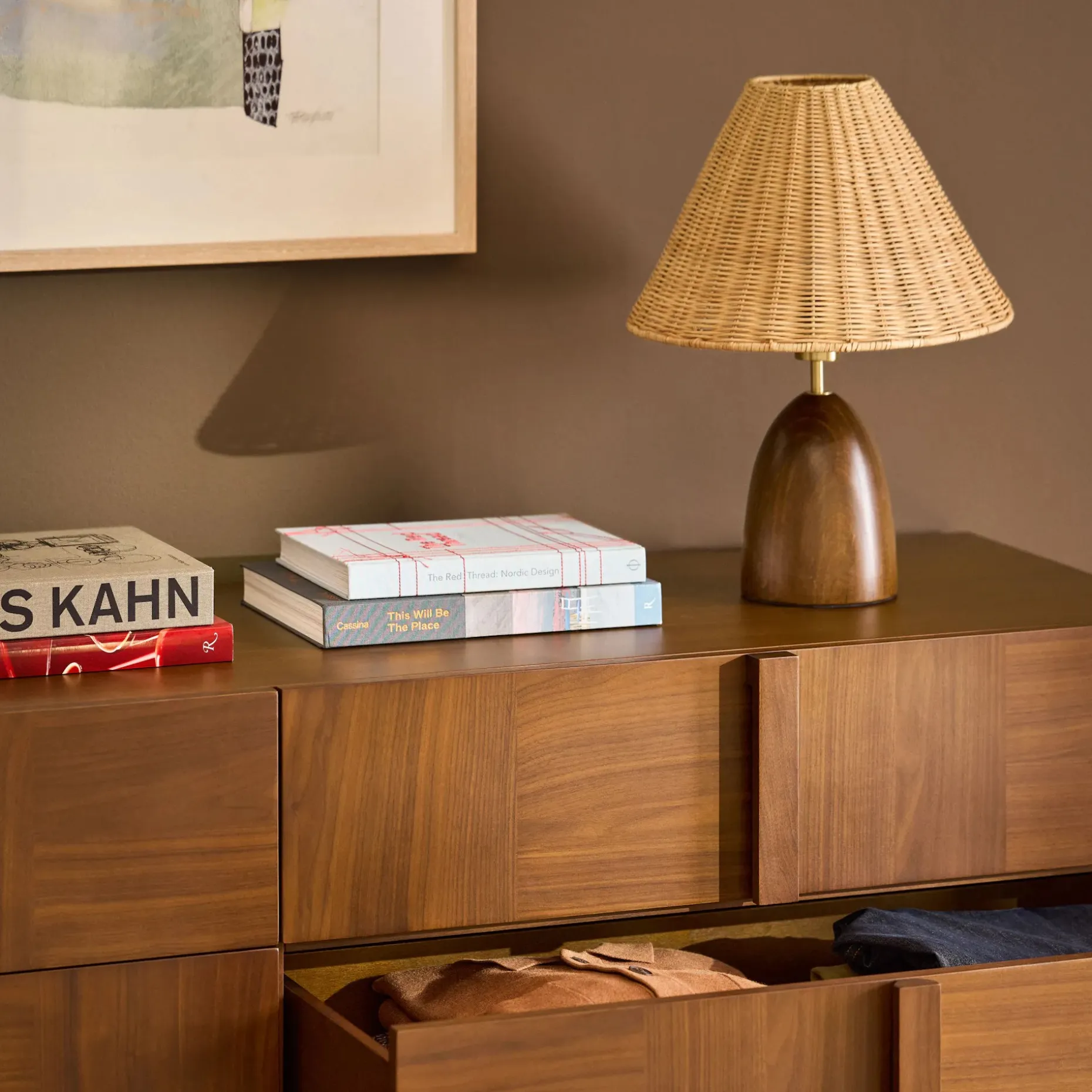 Layne Table Lamp - Rattan