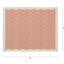 Lecano 8 x 10 Indoor/Outdoor Rug - Checkered Rust