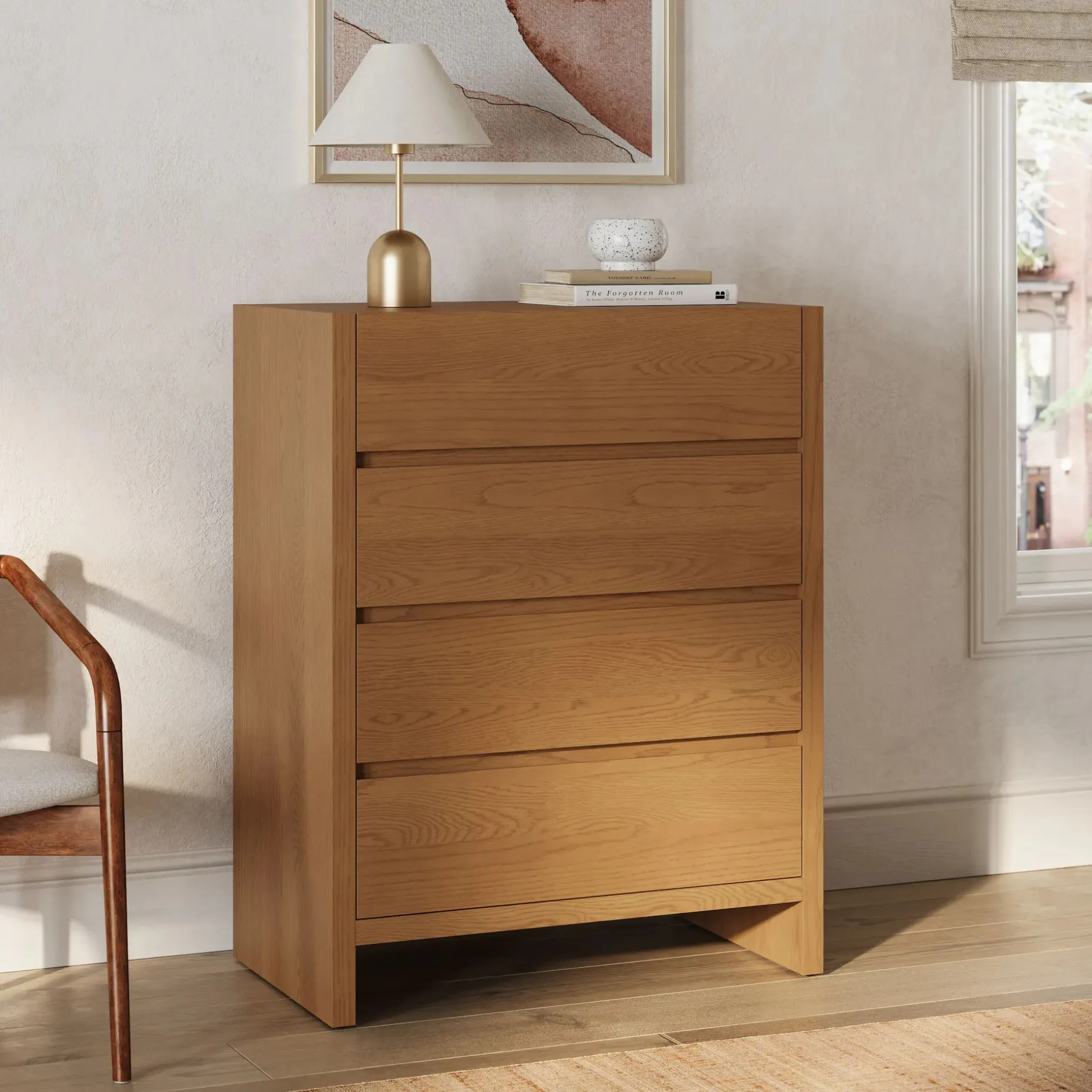 Leif 4-Drawer Chest - Smoked Oak
