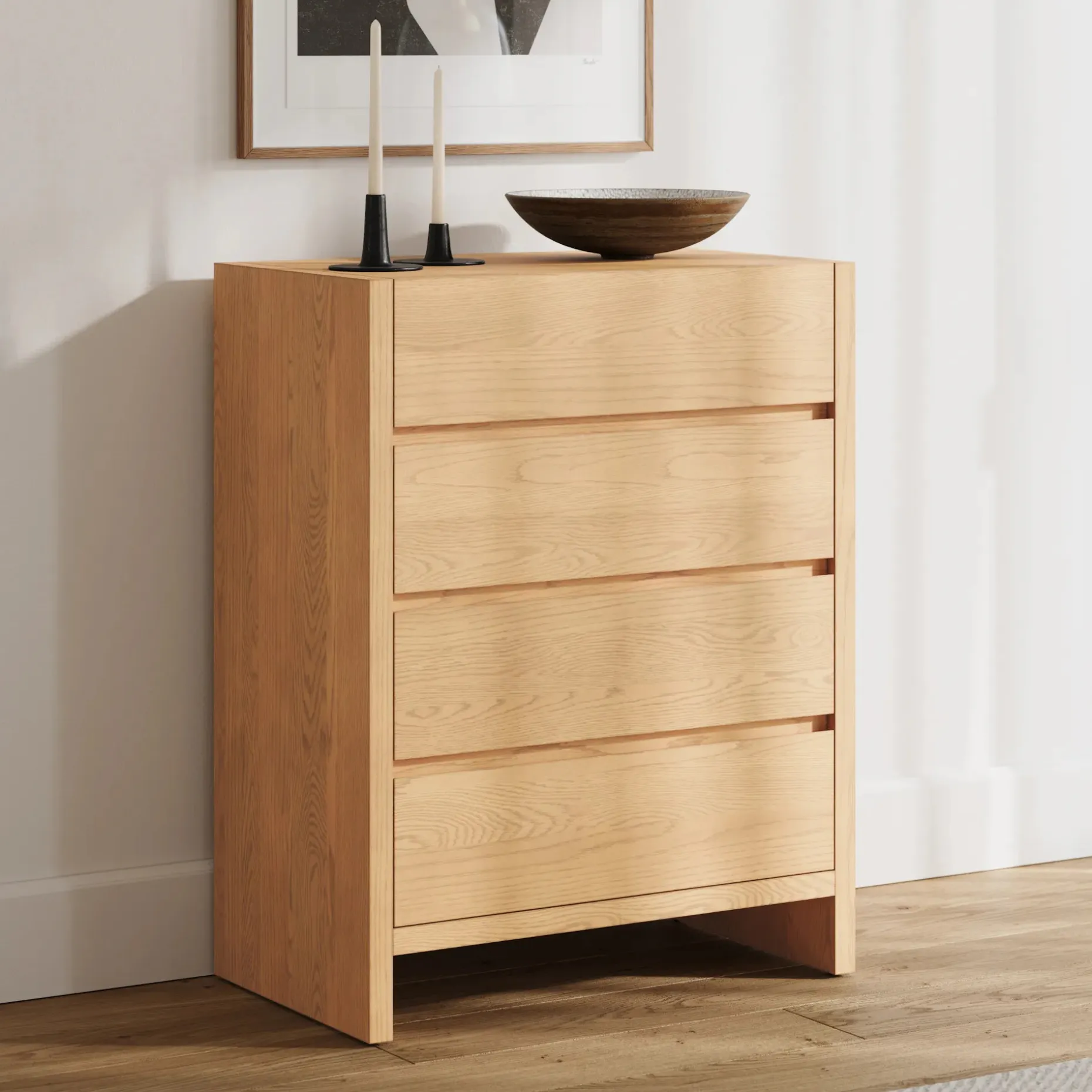 Leif 4-Drawer Chest - White Oak