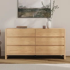 Leif 6-Drawer Double Dresser - White Oak
