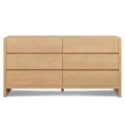 Leif 6-Drawer Double Dresser - White Oak