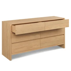 Leif 6-Drawer Double Dresser - White Oak