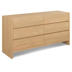 Leif 6-Drawer Double Dresser - White Oak