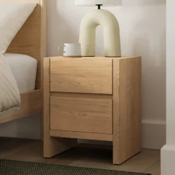 Leif 2-Drawer Nightstand - White Oak