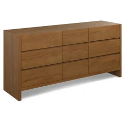 Leif 9-Drawer Triple Dresser - Smoked Oak