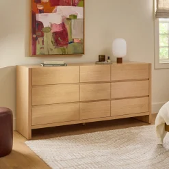 Leif 9-Drawer Triple Dresser - White Oak
