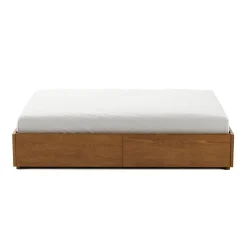 Leif Full Platform Storage Bed - Smoked Oak