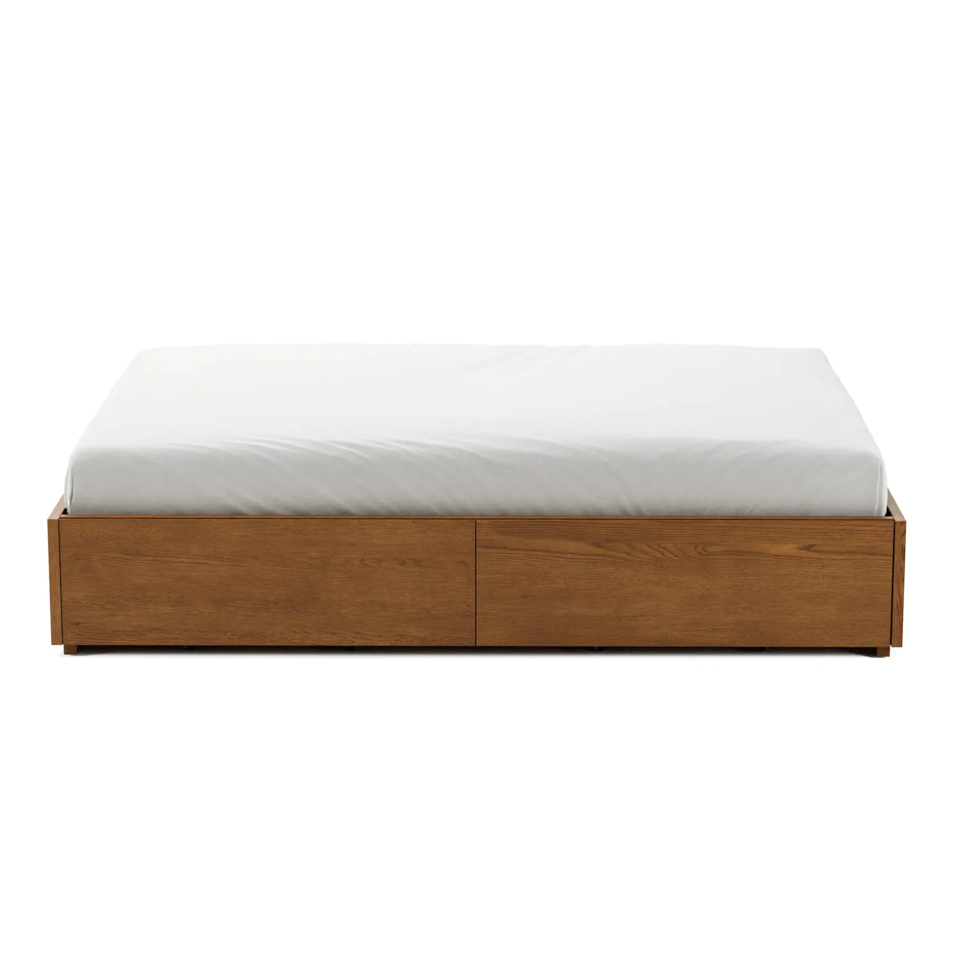 Leif Full Platform Storage Bed - Smoked Oak
