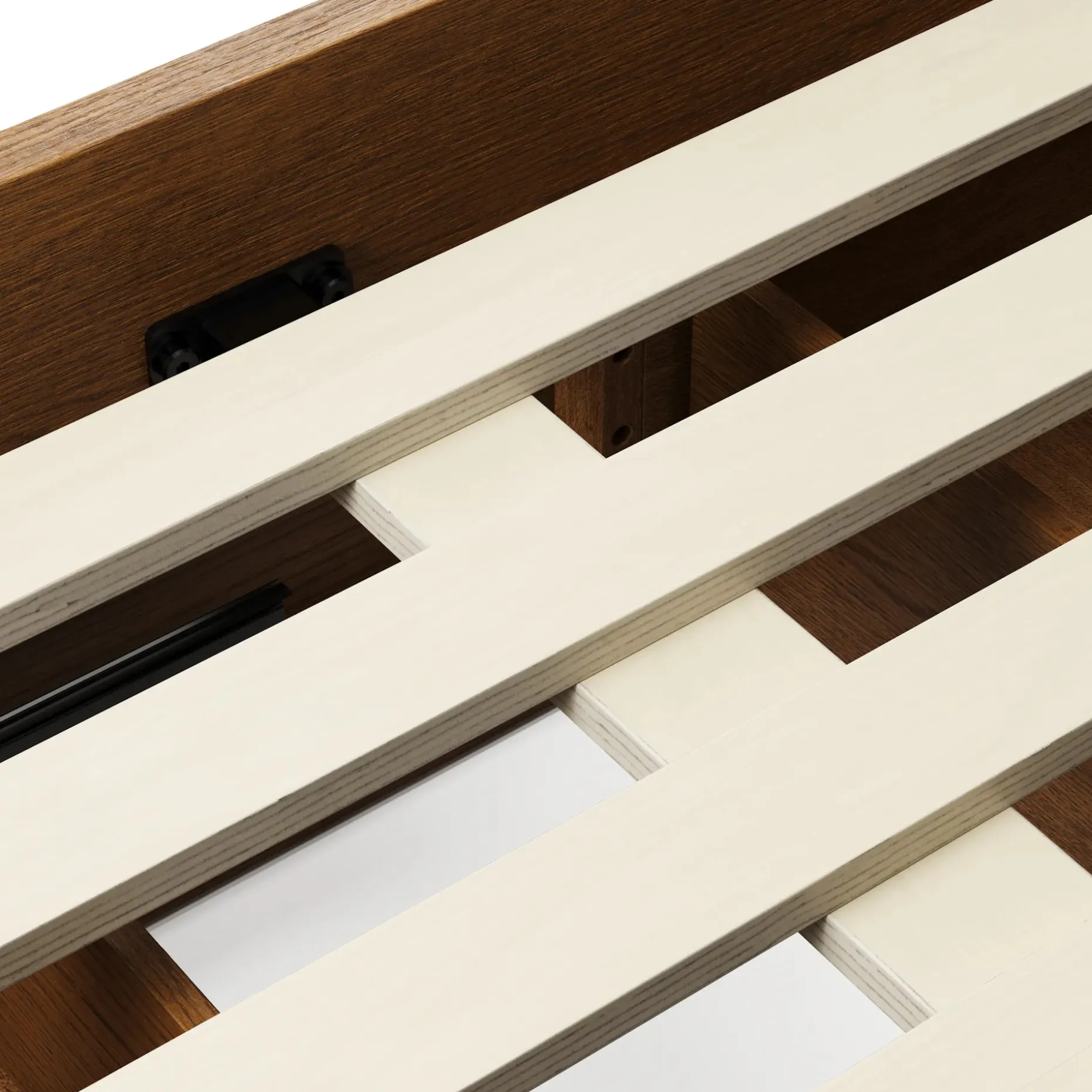 Leif Full Platform Storage Bed - Smoked Oak