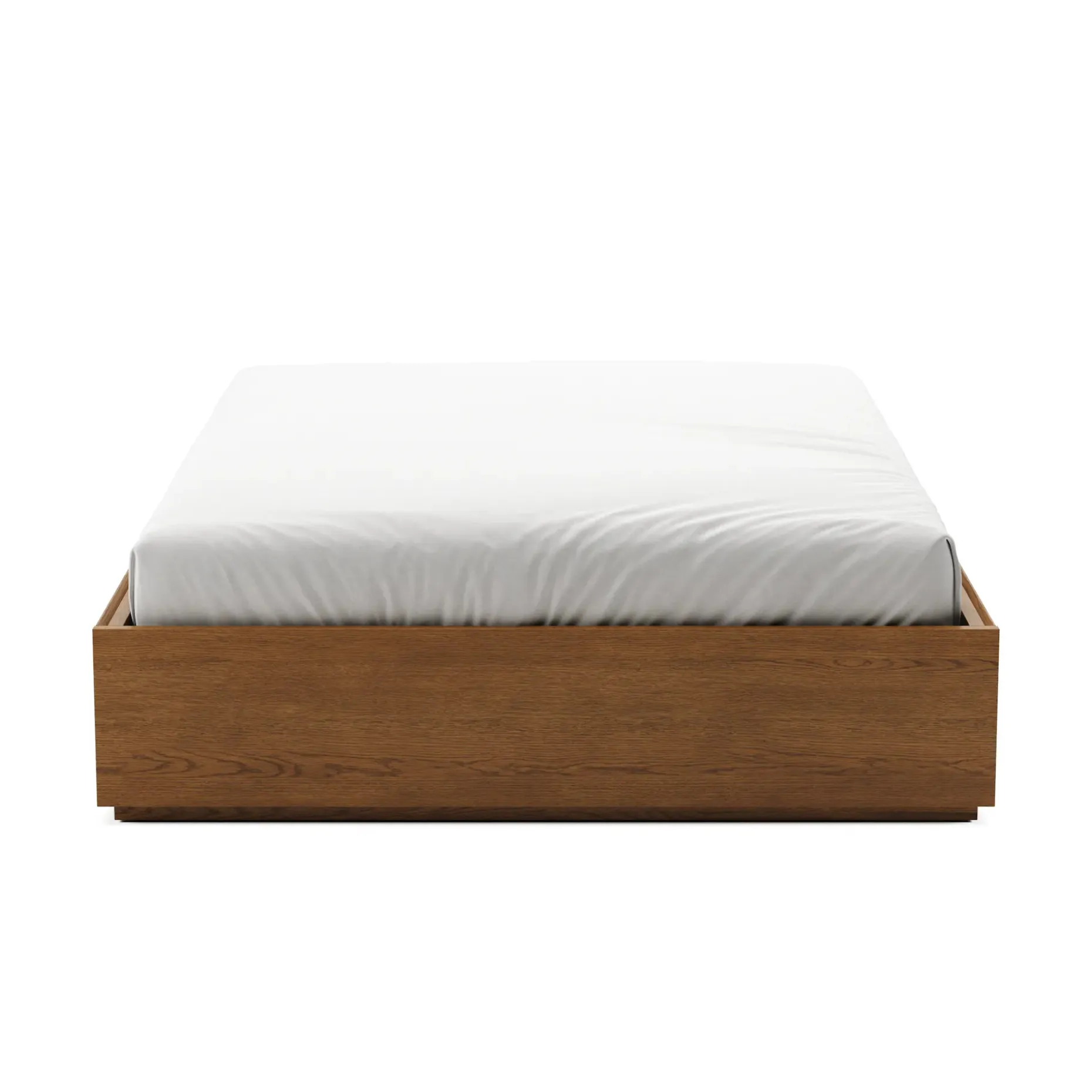 Leif Full Platform Storage Bed - Smoked Oak